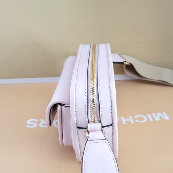 Michael Kors Bradshaw XS Pocket Camera Crossbody Powder Blush Leather Handbag - Picture 3 of 7